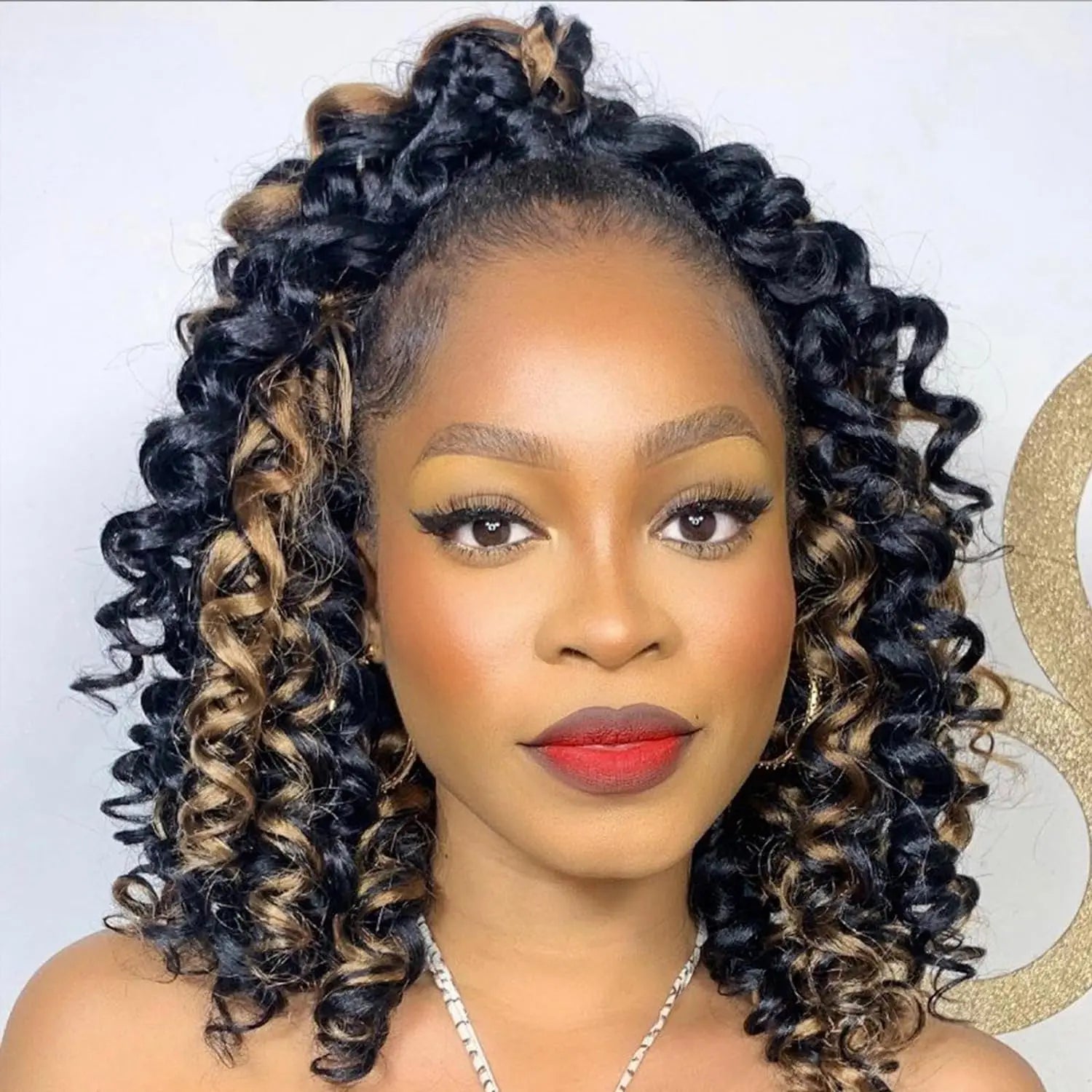 ( US ONLY) FAST SHIPPING OC | Toyotress® Ocean Wave Crochet Hair - 8 Packs Short Curly Water Wave Deep Twist Wavy Braids For Black Women Synthetic Braiding Hair Extensions Toyotress